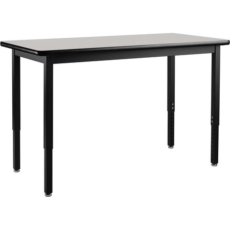 GLOBAL INDUSTRIAL Height Adjustable Table, 72W x 24D x 22-1/4 to 37-1/4H, Gray Nebula 695750GY